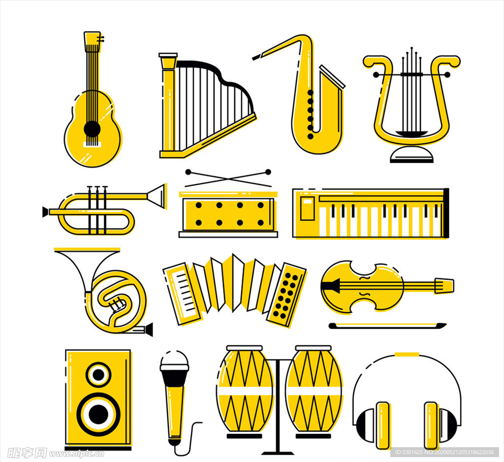 黄色乐器设计