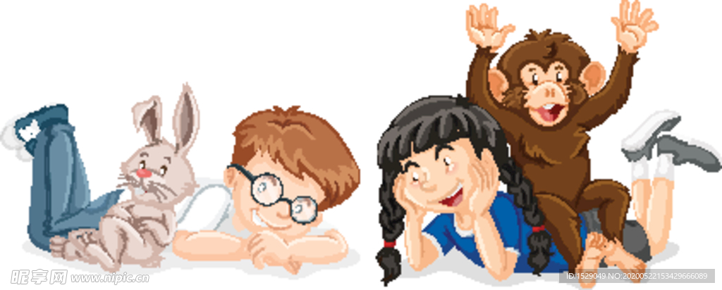 卡通学生插画