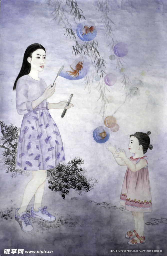 中国画 小时之梦