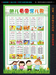 可爱中小学看图学儿歌海报