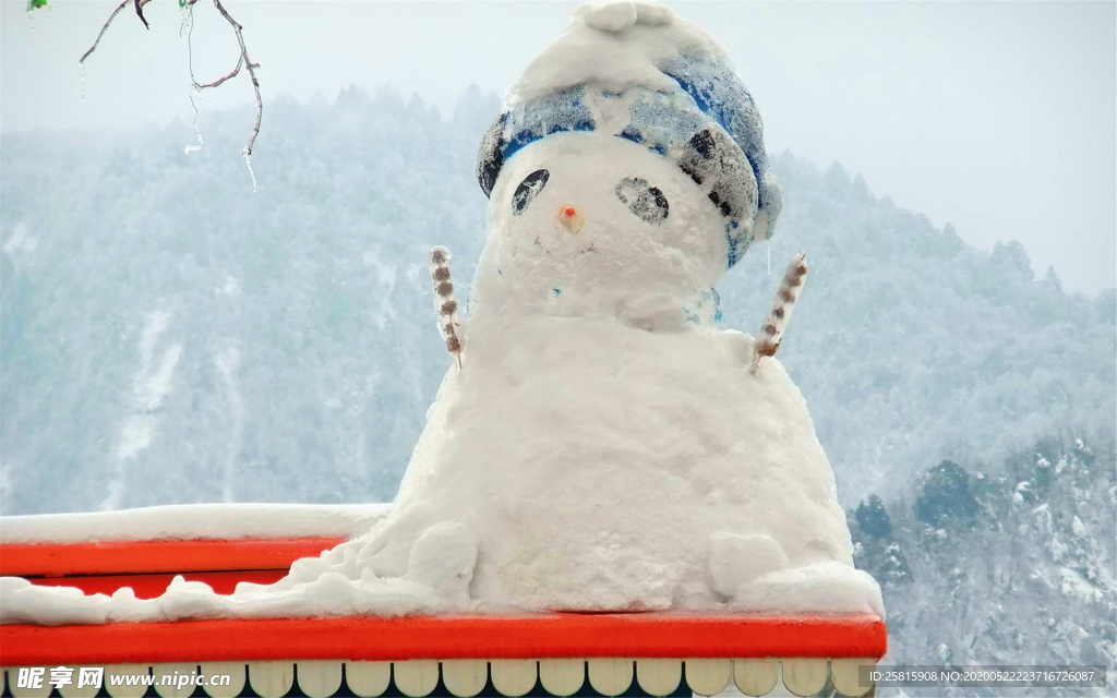 雪人冬日图片