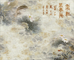 大理石荷花背景墙