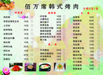 烤肉菜单