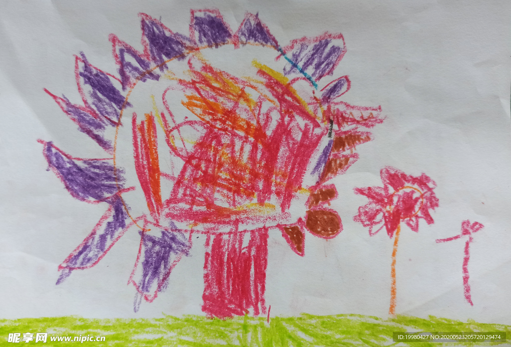 儿童绘画 树 涂鸦