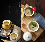 小米海参丸子 菊花豆脑