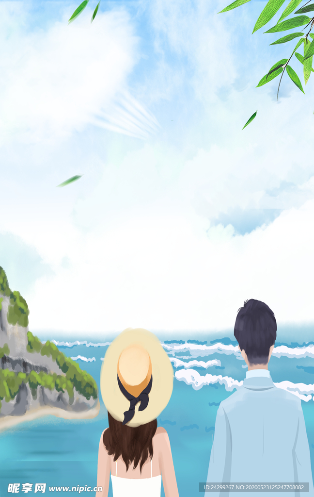 情侣 海边