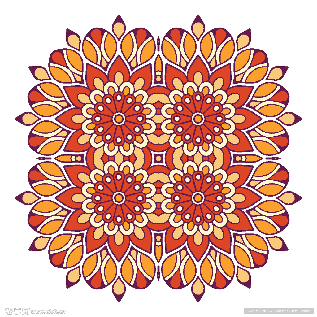 曼陀罗花纹