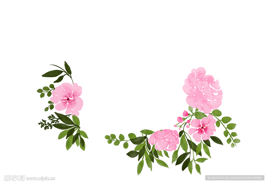 水彩花