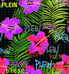 数码印花 热带雨林 手绘花树叶