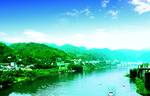 石泉汉江美景