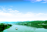 石泉汉江美景