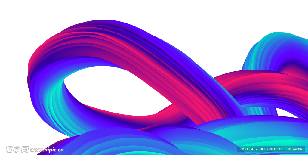 渐变立体动感波纹圆润背景素材