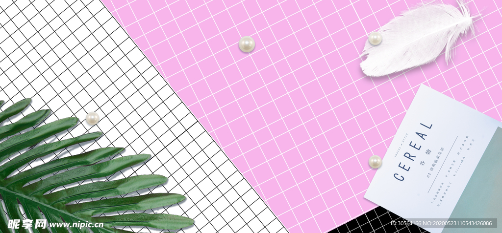 夏季线框清新淡雅背景素材