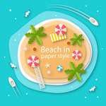 夏日素材海报元素