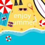 夏日素材海报元素