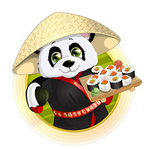 卡通熊猫寿司