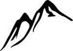 矢量山峰雪山