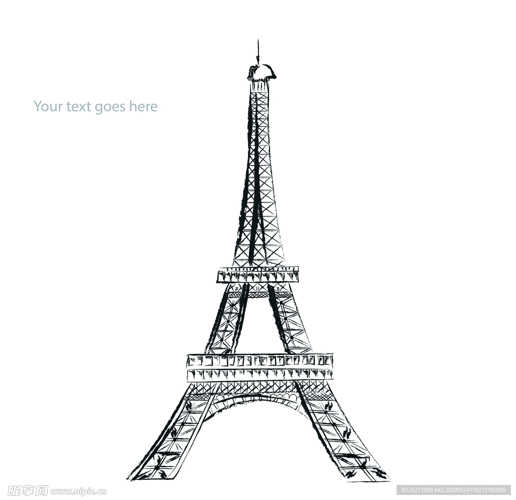 埃菲尔铁塔企业创意广告设计模板图片素材-编号24835350-图行天下