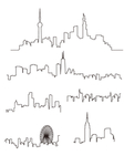 城市建筑轮廓矢量图