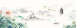 古风山水意境淡雅背景素材