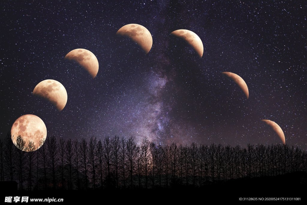 夜空 月球