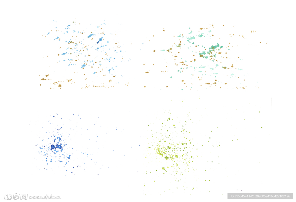 墨点喷溅素材