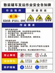 散装罐车发运作业安全告知牌
