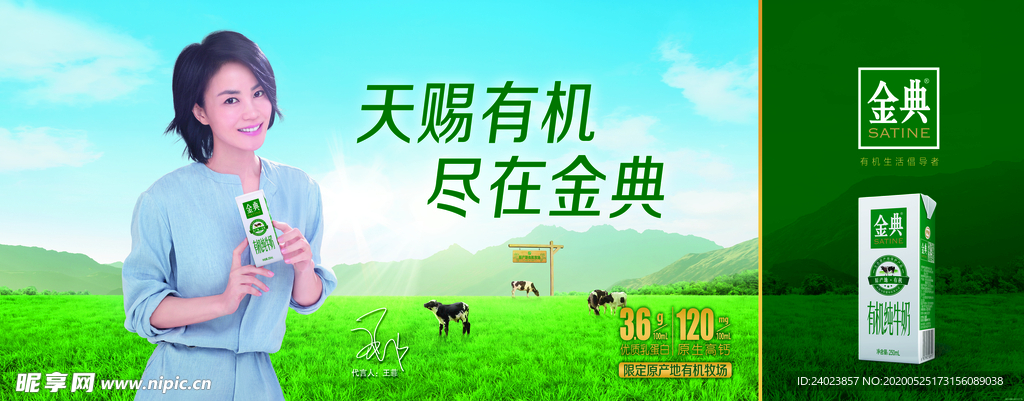 伊利有机纯牛奶金典