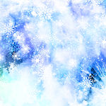 炫彩蓝色雪花背景插图