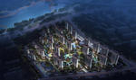 翡翠江景城鸟瞰夜景