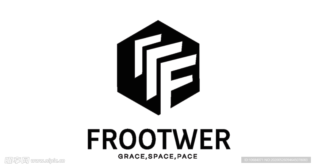 创意矢量logo标志F元素
