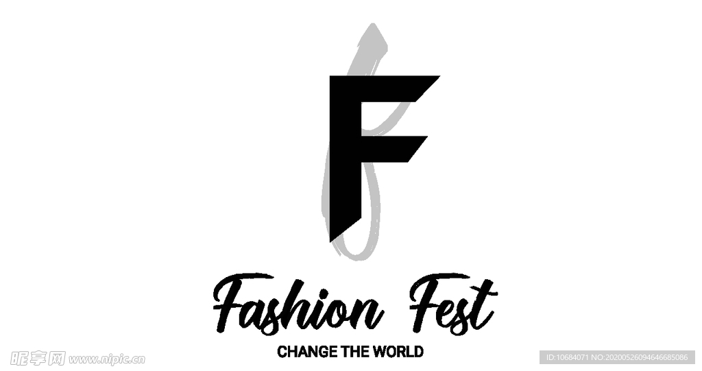 创意矢量logo标志F元素