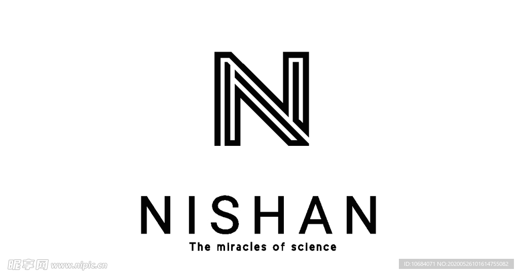 创意矢量标志N元素