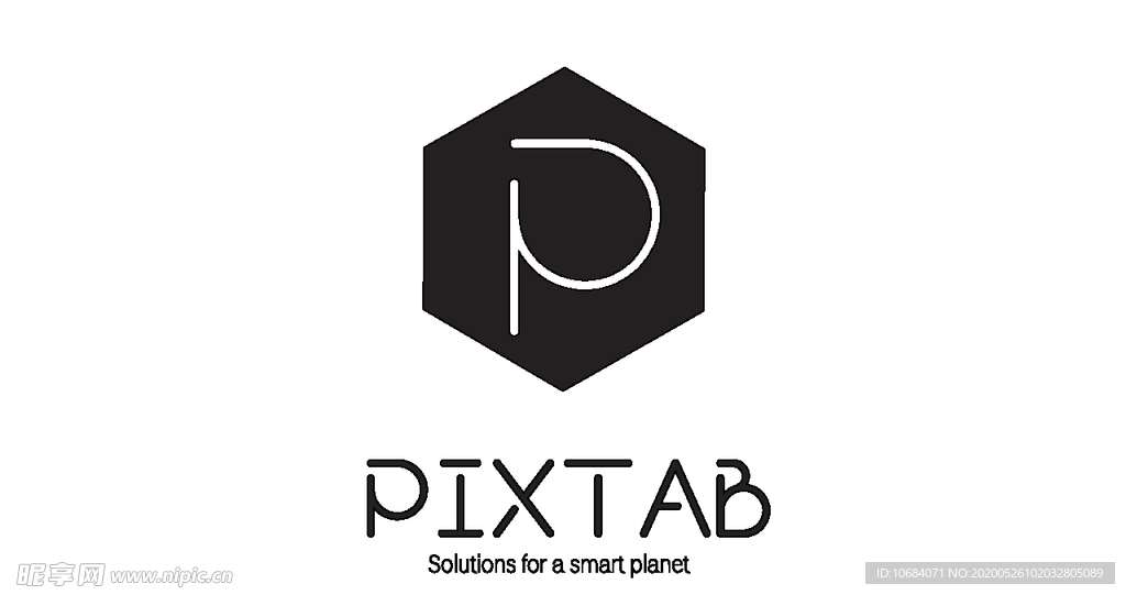 矢量字母logo标志P元素