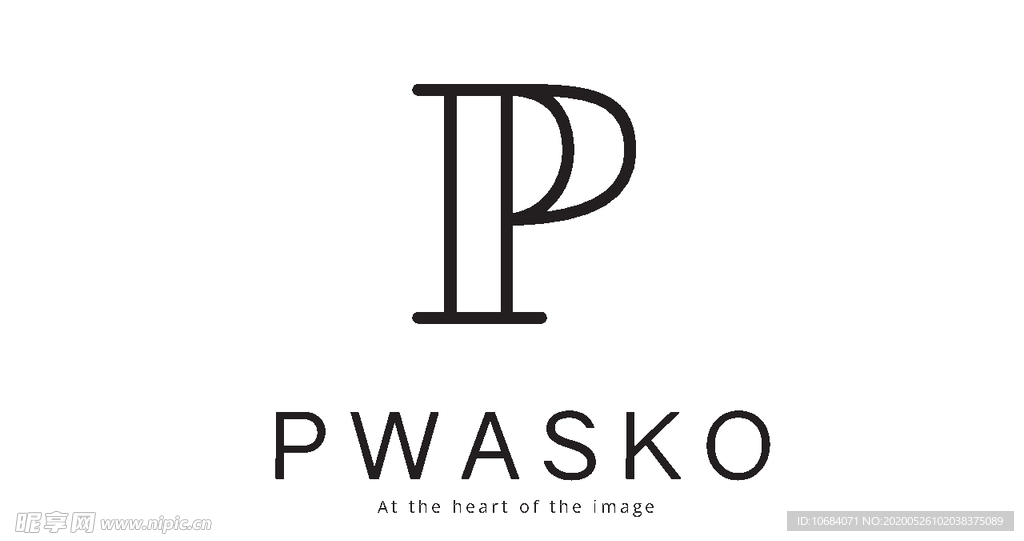 矢量字母logo标志P元素