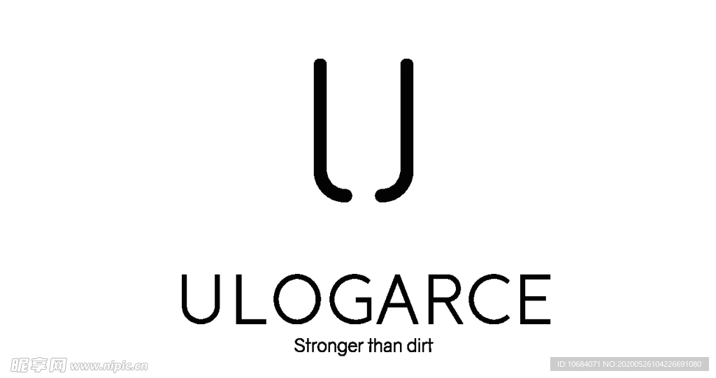 创意字母logo标志U元素