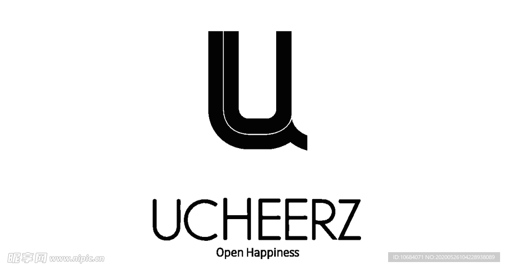 创意字母logo标志U元素