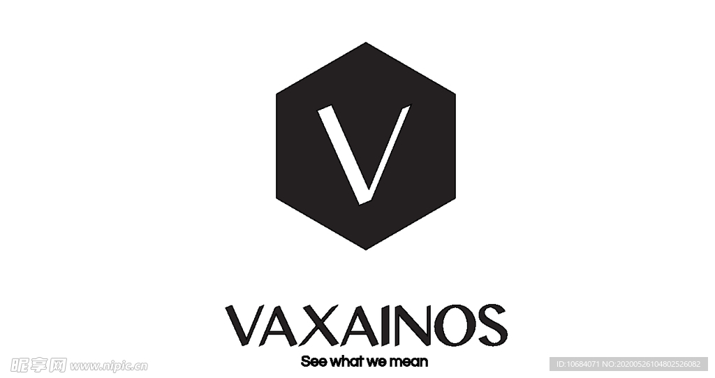V字母标签logo元素