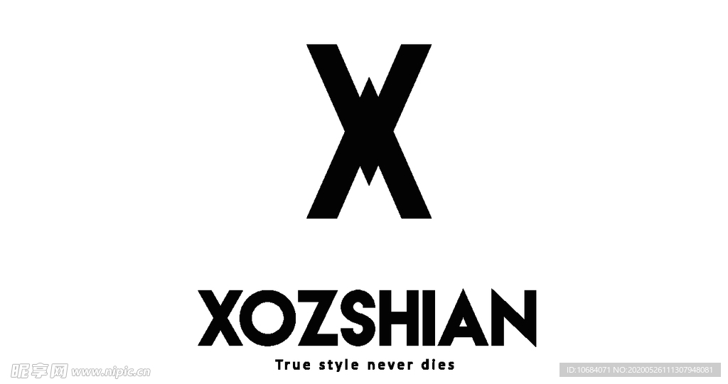 X字母logo标志元素