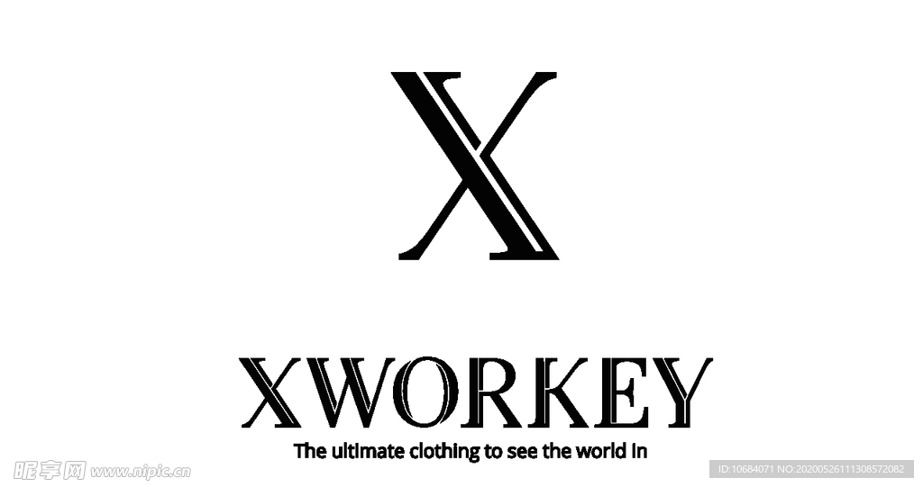 X字母logo标志元素