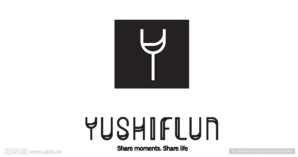 Y字母logo标志元素