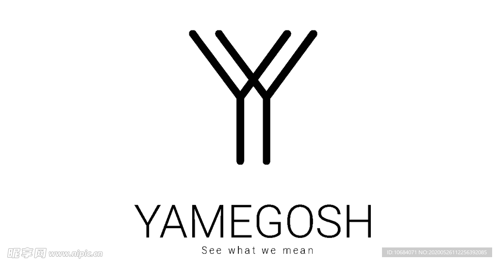 Y字母logo标志元素