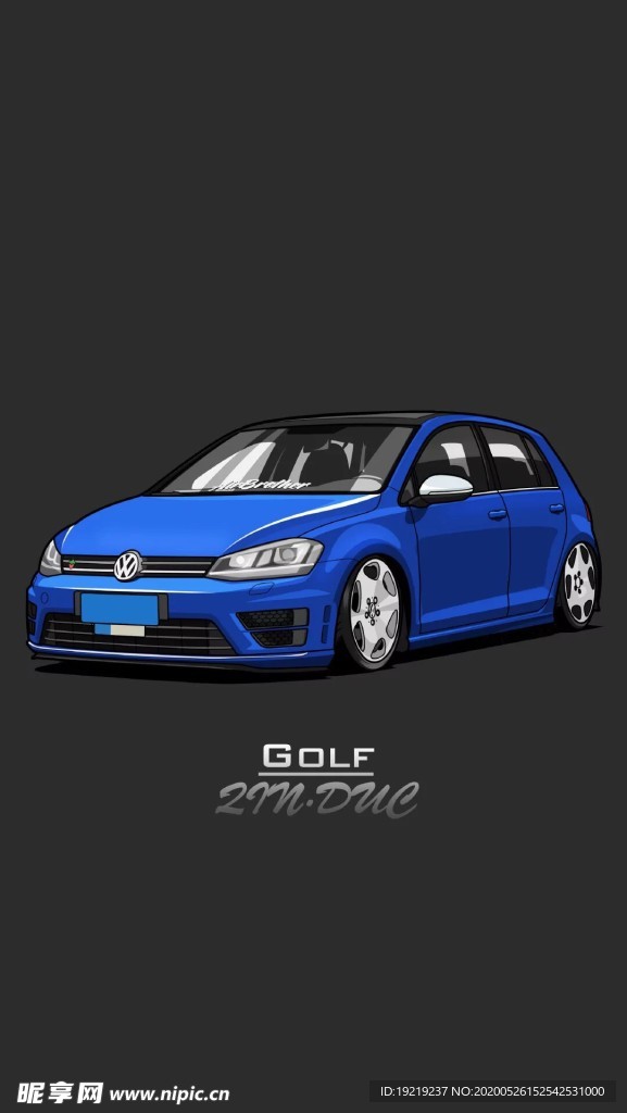 蓝色汽车