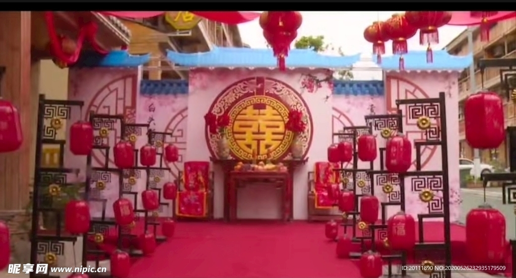 新中式婚礼背景