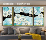 荷花三联画