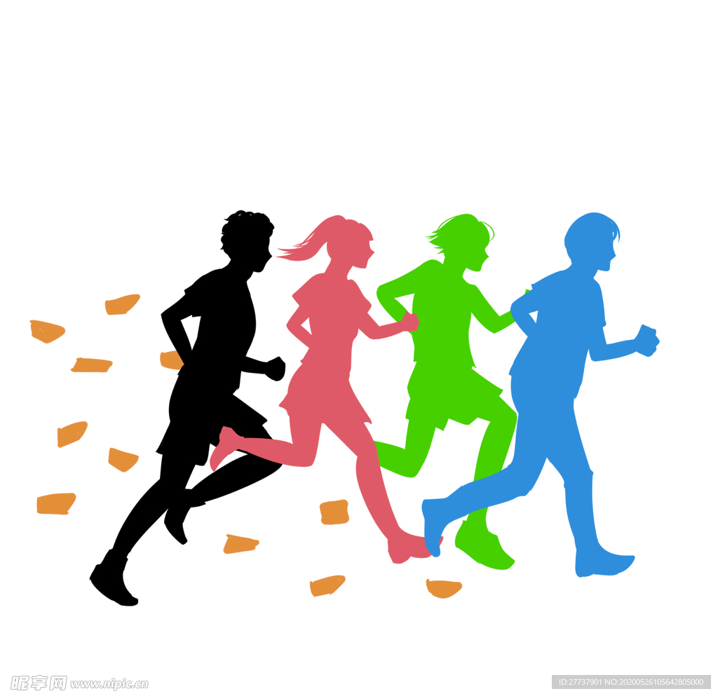 奔跑剪影