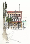 水彩建筑插画