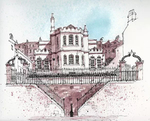水彩建筑插画