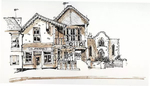水彩建筑插画