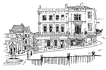 水彩建筑插画